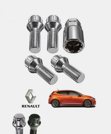 Antivols Jantes Aluminium - kit de 4 - Noir - Captur 2 : Renault